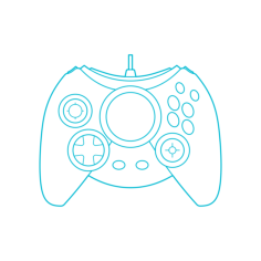 Digital Video Game Controllers Xbox Controller Ink Drawing Svg Vector, Free Vectors File